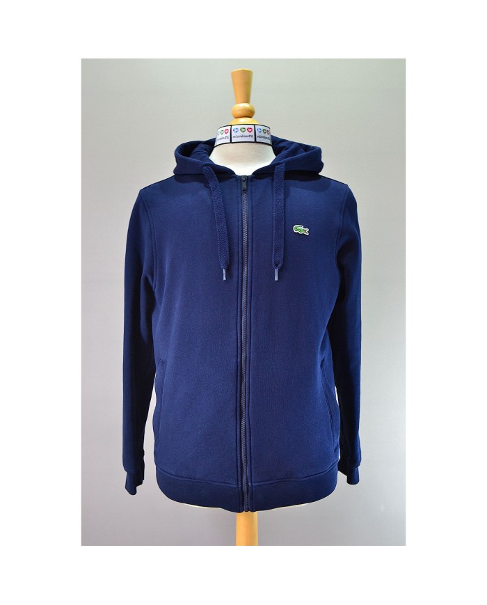 Lacoste hoodie zipper blue S