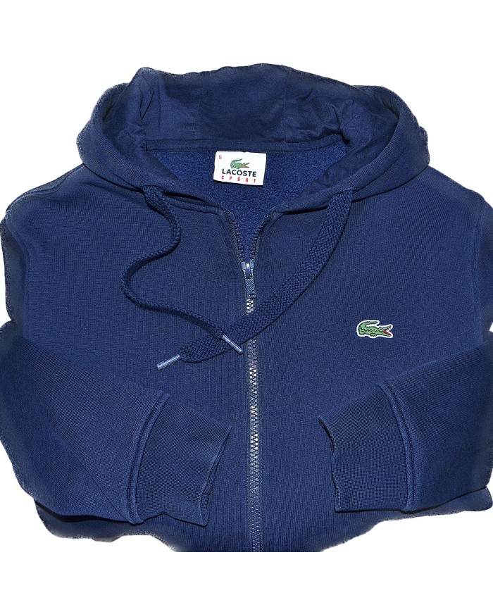 Lacoste hoodie zipper blue S