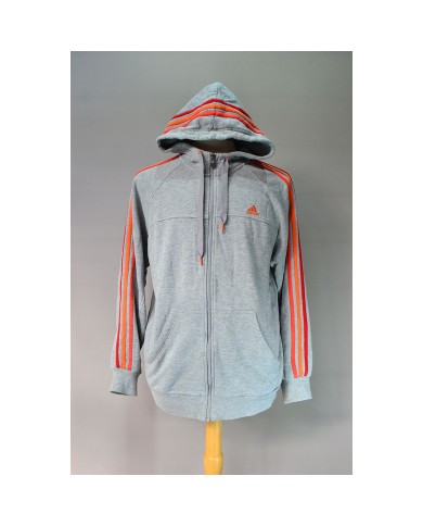 Adidas hoodie zipper gray L