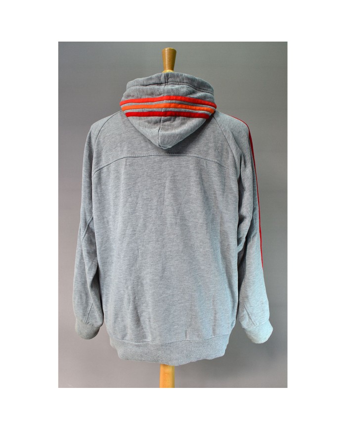 Adidas hoodie zipper gray L
