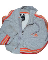 Adidas hoodie zipper gray L