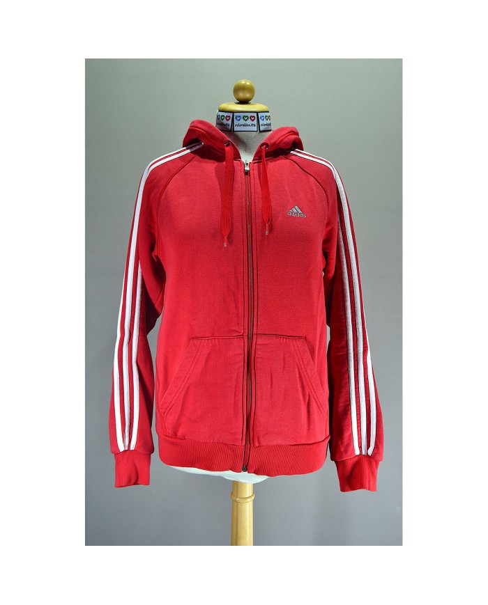 Adidas hoodie zipper red S