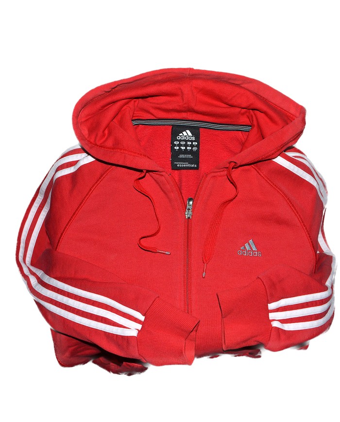 Adidas hoodie zipper red S