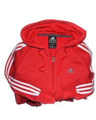 Adidas hoodie zipper red S