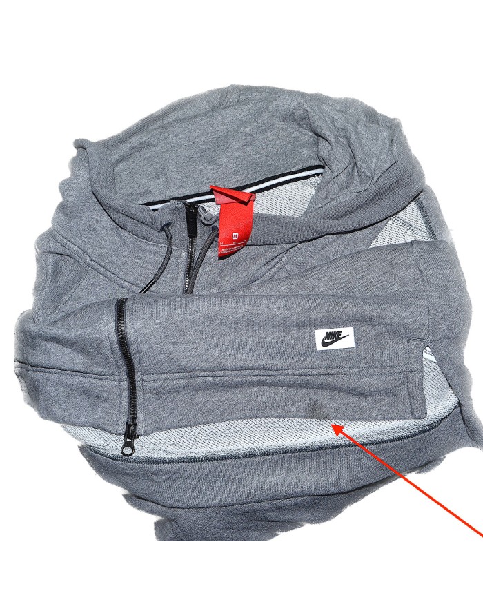 Nike hoodie zipper gray M