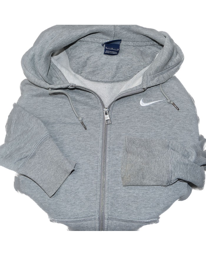 Nike hoodie zipper gray M