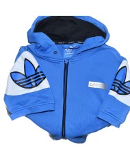Adidas hoodie zipper rare blue M