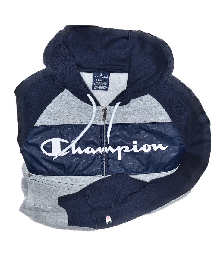 Champion hoodie zipper gray XL
