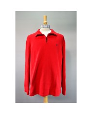 Ralph Lauren vest zipper knitwear red XL