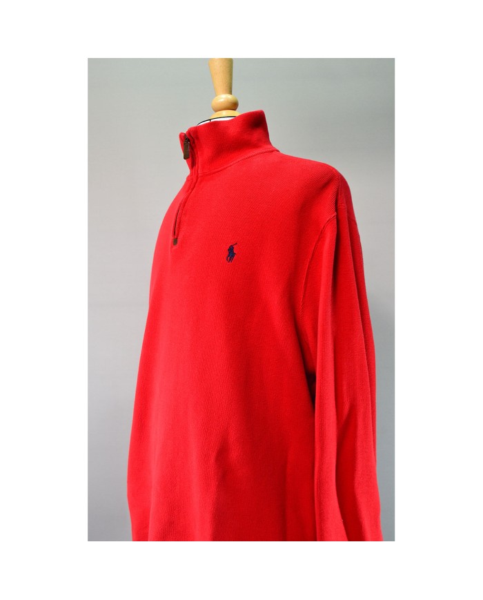 Ralph Lauren vest zipper knitwear red XL