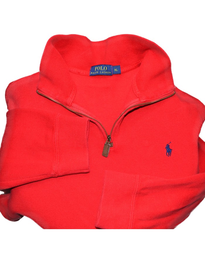 Ralph Lauren vest zipper knitwear red XL