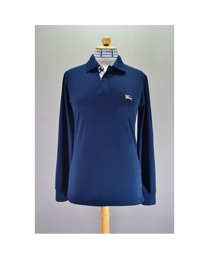 Burberry polo-shirt longsleeve blue M