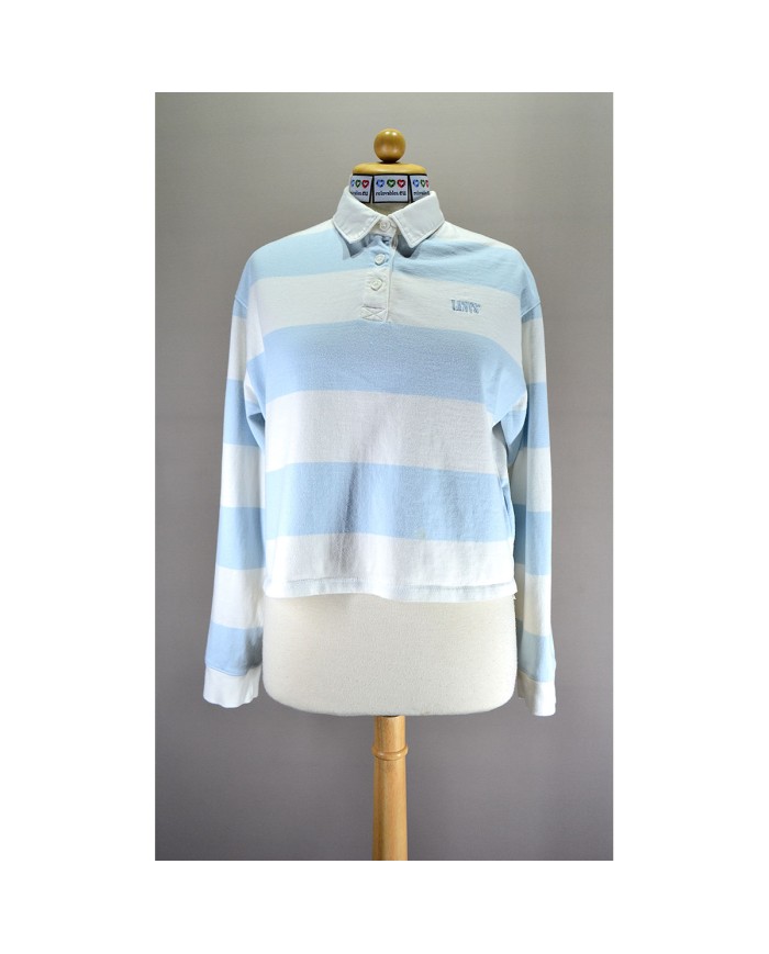 Levi's polo-shirt crop-top white  S