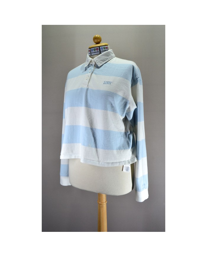 Levi's polo-shirt crop-top white  S