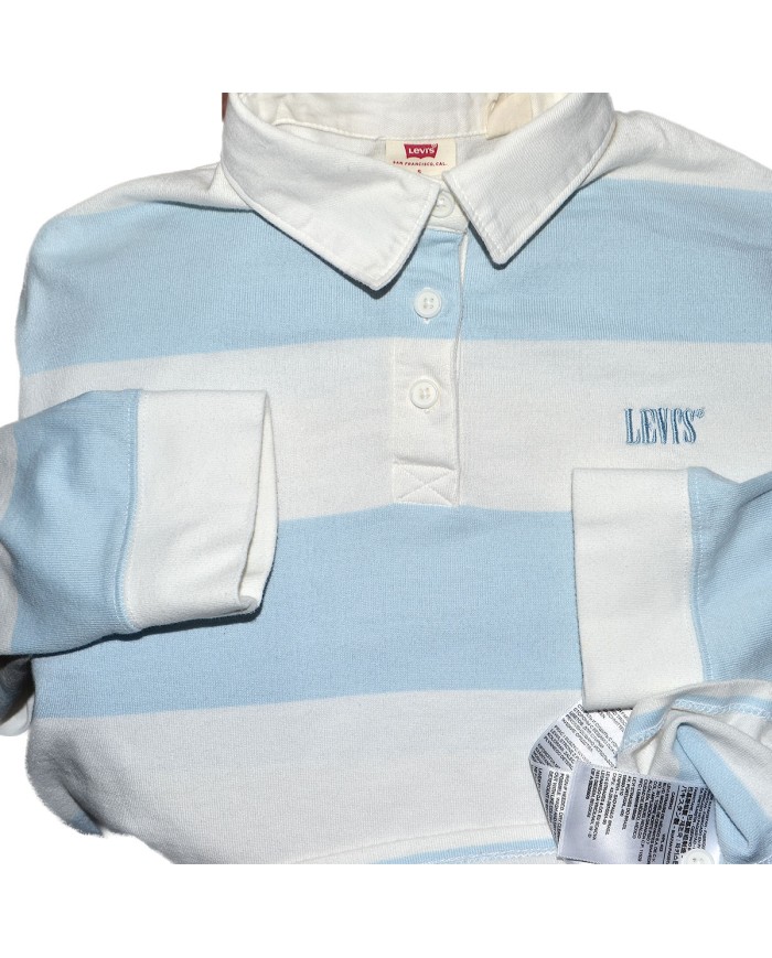 Levi's polo-shirt crop-top white  S