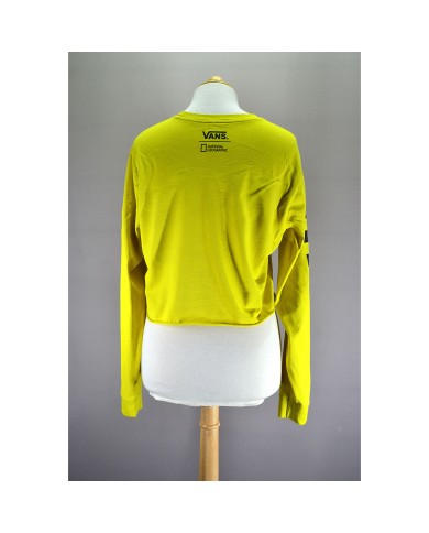 Vans t-shirt longsleeve crop-top yellow M