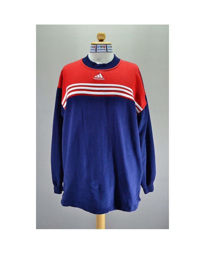 Adidas vintage sweater high bord blue L