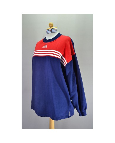 Adidas vintage sweater high bord blue L