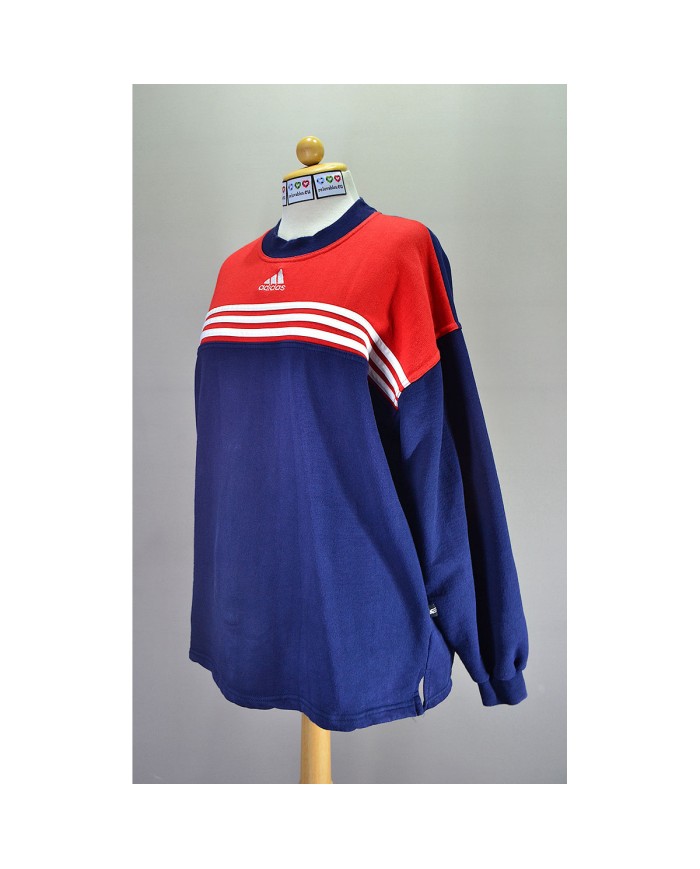 Adidas vintage sweater high bord blue L