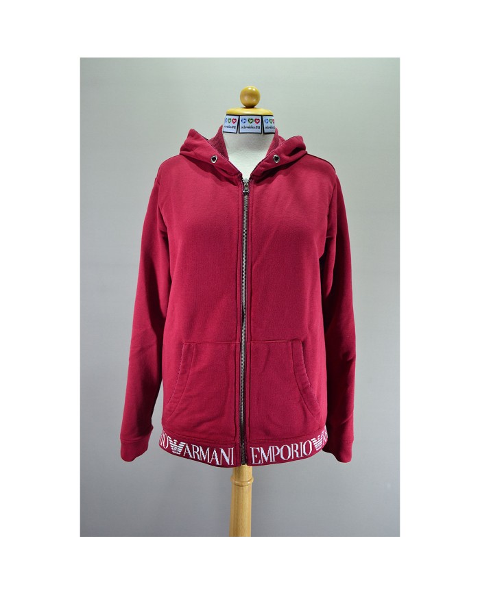 Armani hoodie zipper red XL