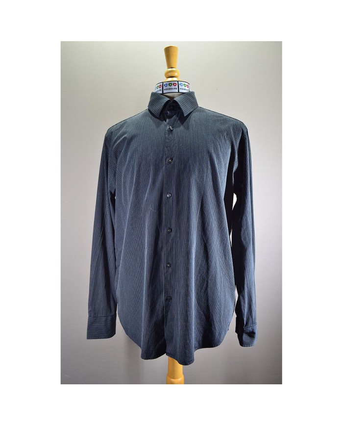 Hugo Boss shirt striped regular-fit long sleeve black XL