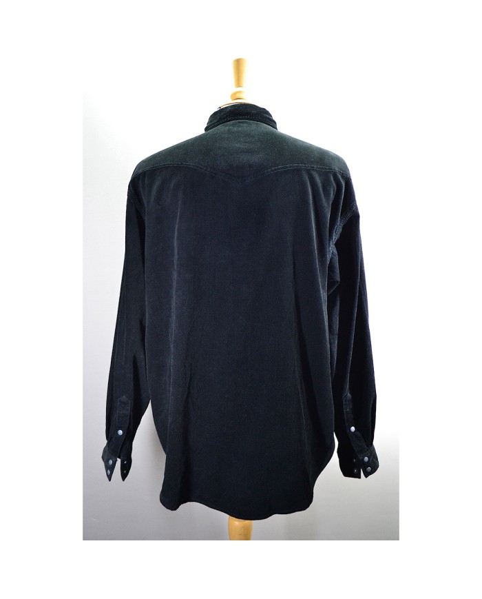 Wrangler shirt long sleeve rib fabric black XL