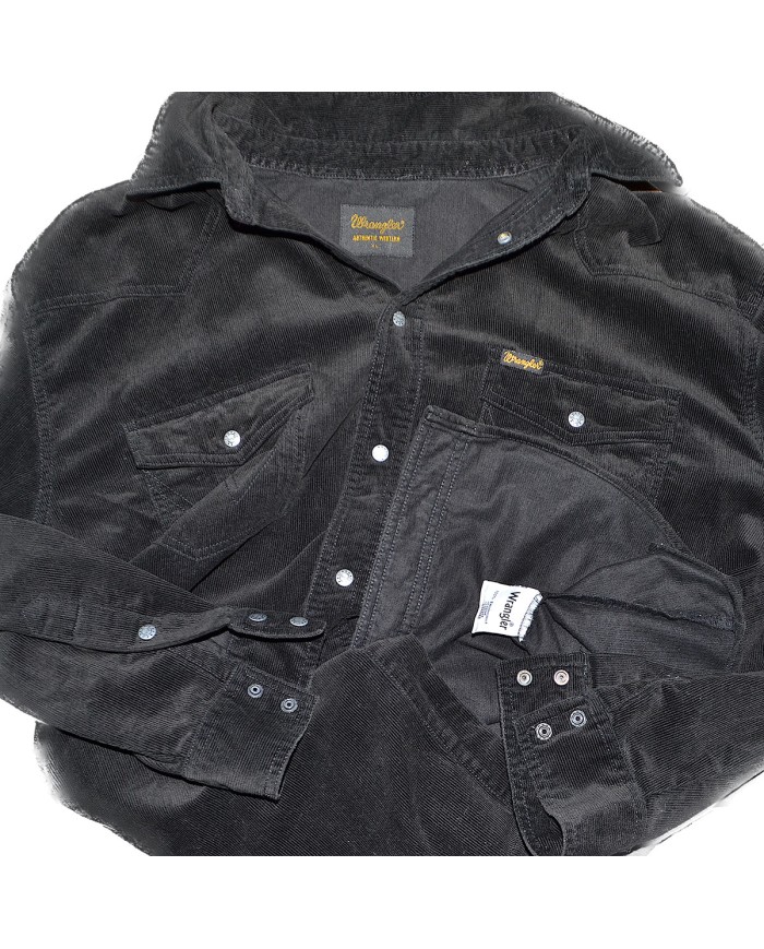 Wrangler shirt long sleeve rib fabric black XL