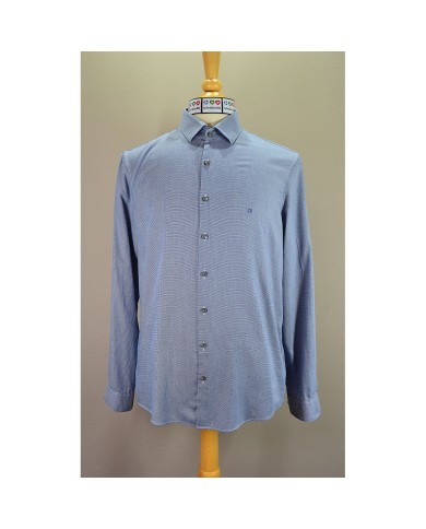 Calvin Klein shirt long sleeve slim-fit blue L