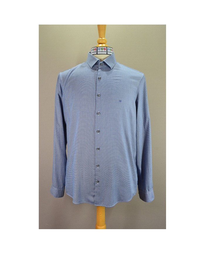 Calvin Klein shirt long sleeve slim-fit blue L