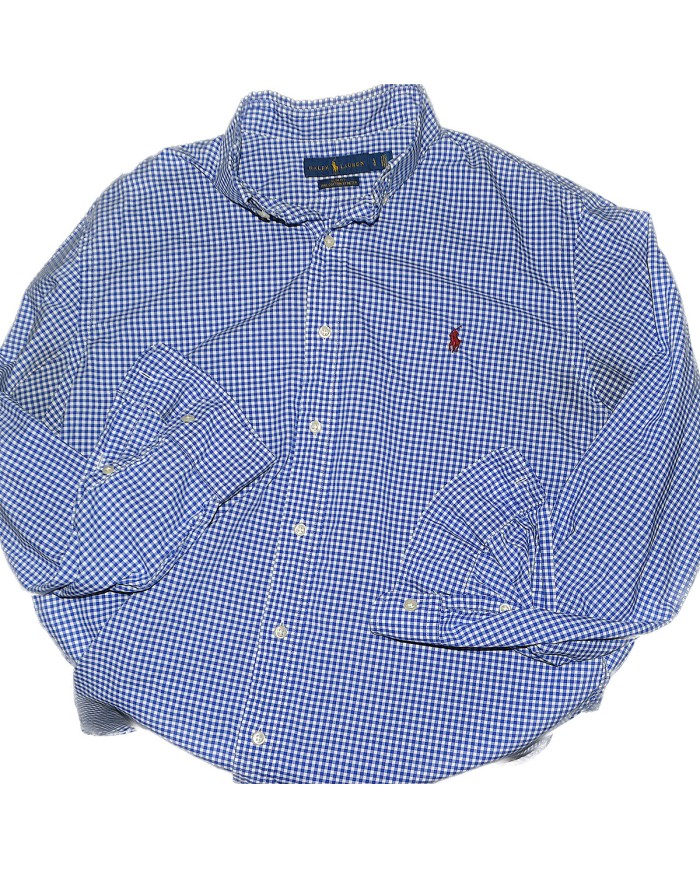 Ralph Lauren shirt long sleeve stretch blue L