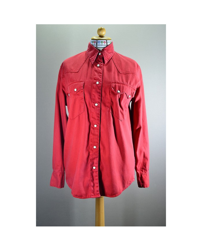 Levi's shirt long sleeve denim red S