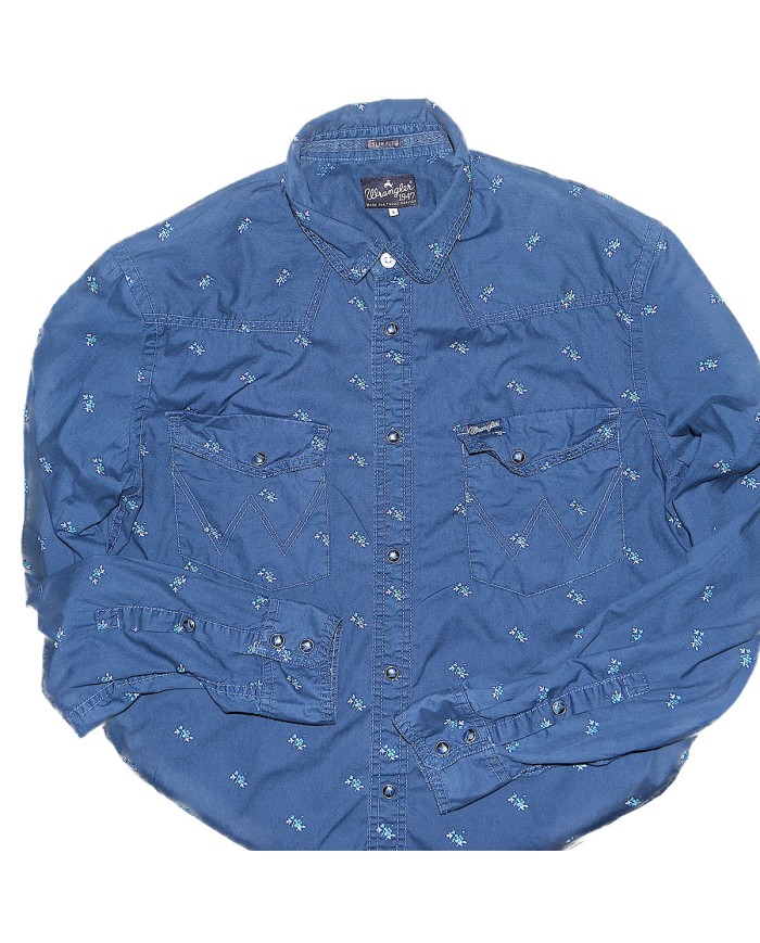 Wrangler shirt long sleeve blue L