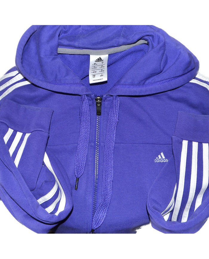 Adidas hoodie zipper purple L