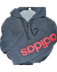 Adidas hoodie zipper gray XS