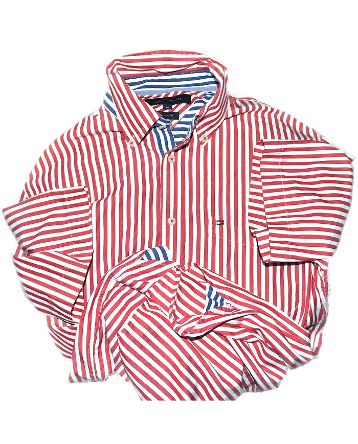 Tommy Hilfiger shirt red striped M