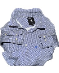 G-star shirt long sleeve embroidered blue XL