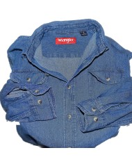Wrangler denim shirt long sleeve blue M