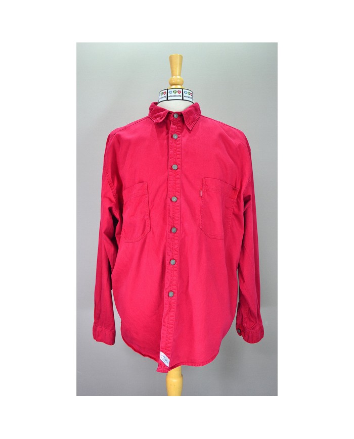 Levi's heavy denim shirt long sleeve red XL