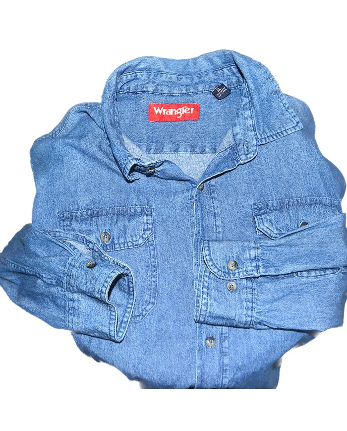 Wrangler denim shirt long sleeve blue XL