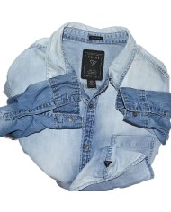 Guess denim shirt long sleeve slim fit blue L