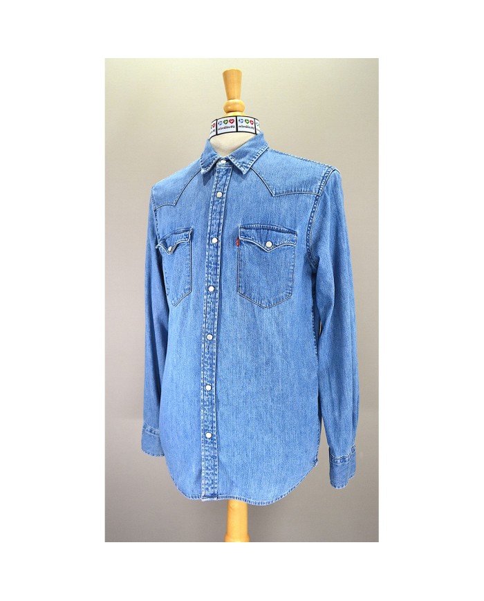 Levi's denim shirt standard long sleeve blue M