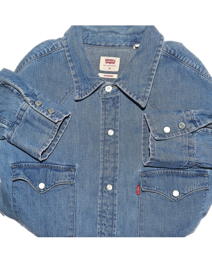 Levi's denim shirt standard long sleeve blue M