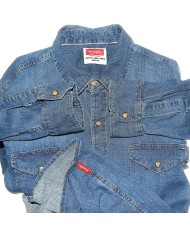 Wrangler denim shirt long sleeve blue L