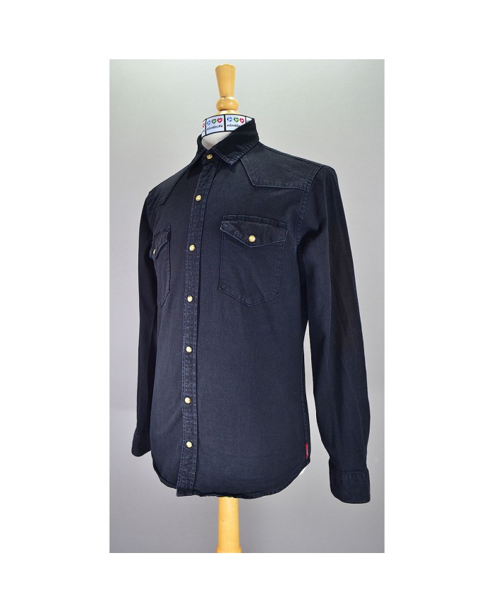 Wrangler denim shirt long sleeve black S