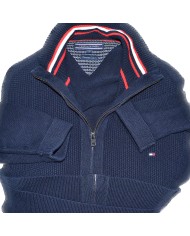 Tommy Hilfiger knitted vest zipper blue M