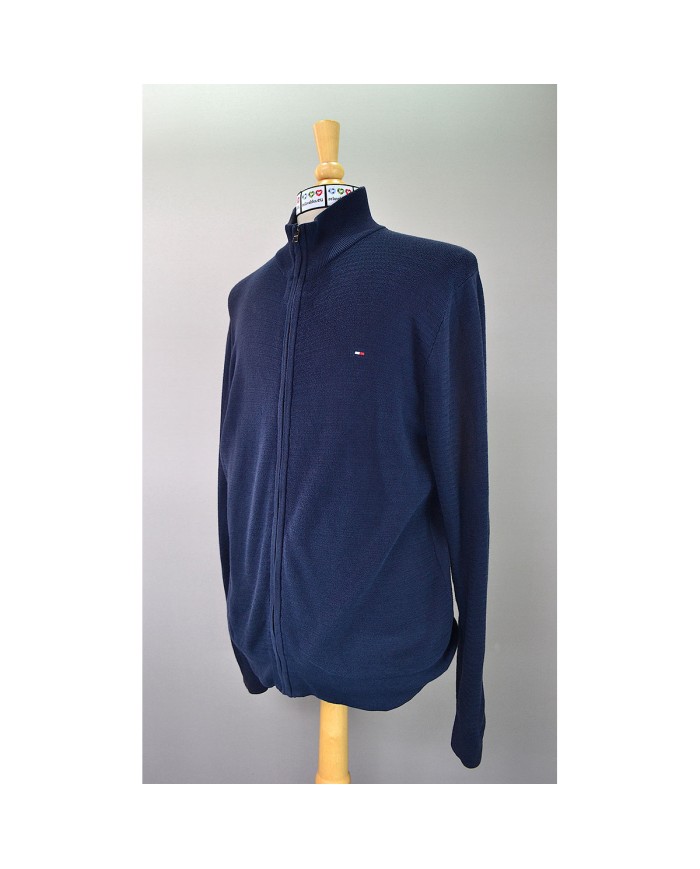 Tommy Hilfiger knitted vest zipper blue XL