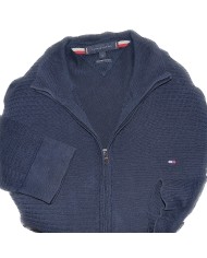 Tommy Hilfiger knitted vest zipper blue XL