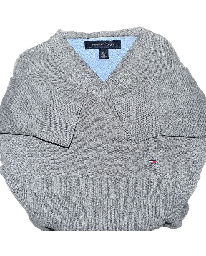 Tommy Hilfiger sweater v-neck gray M