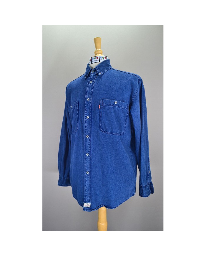 Levi's denim shirt long sleeve blue L