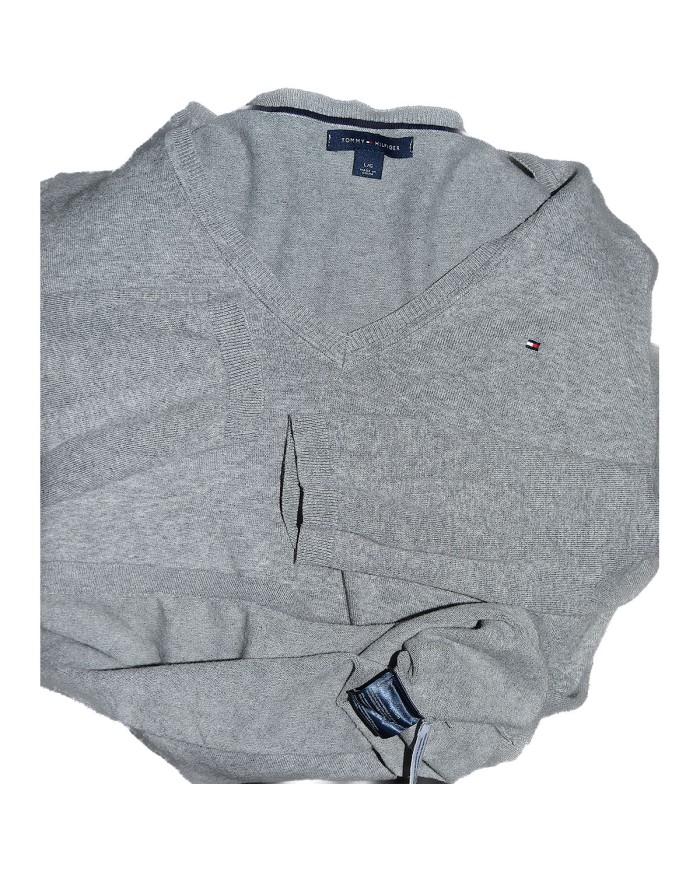 Tommy Hilfiger sweater v-neck gray L